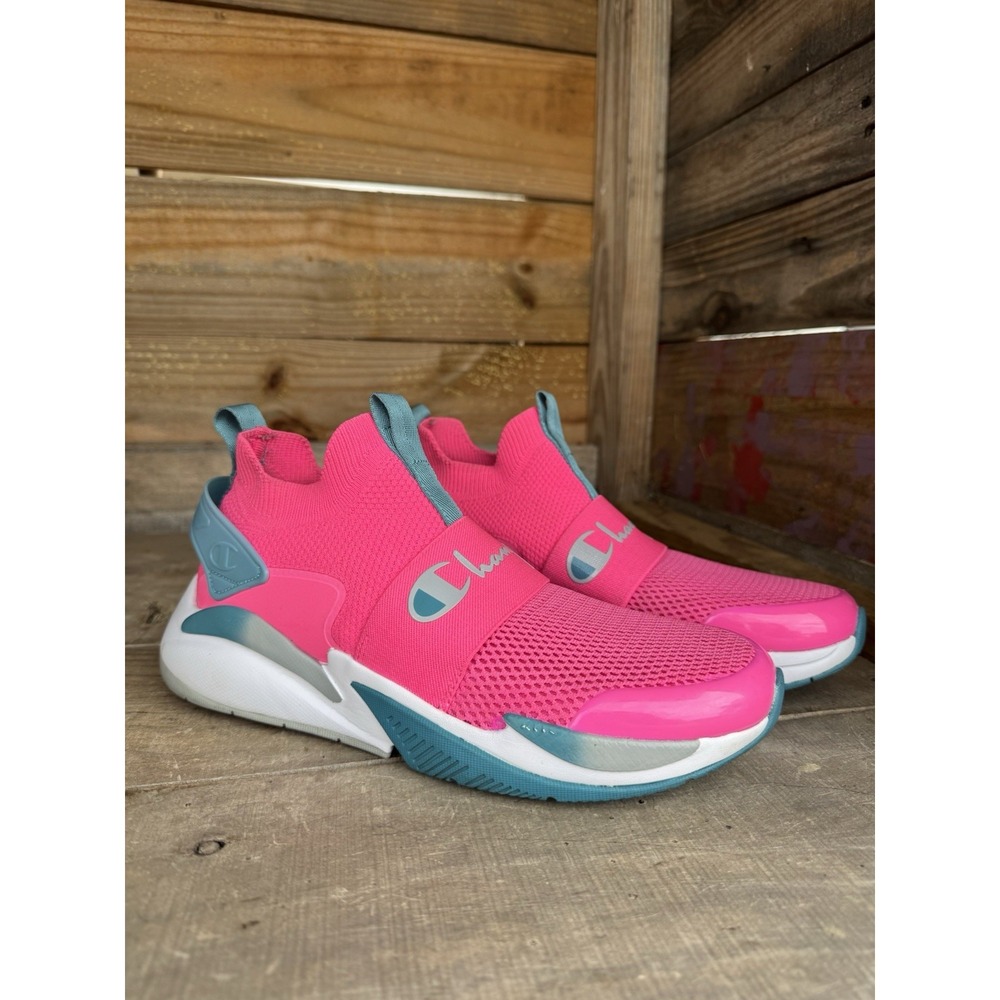 GIRLS CHAMPION SZ 7y SHOES XG TECH PRO‎ Pink And Blue CUTE!!